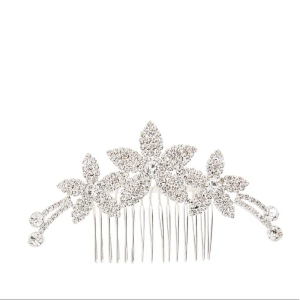 L. Erickson Gallica Floral Crystal Hair Comb